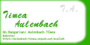 timea aulenbach business card